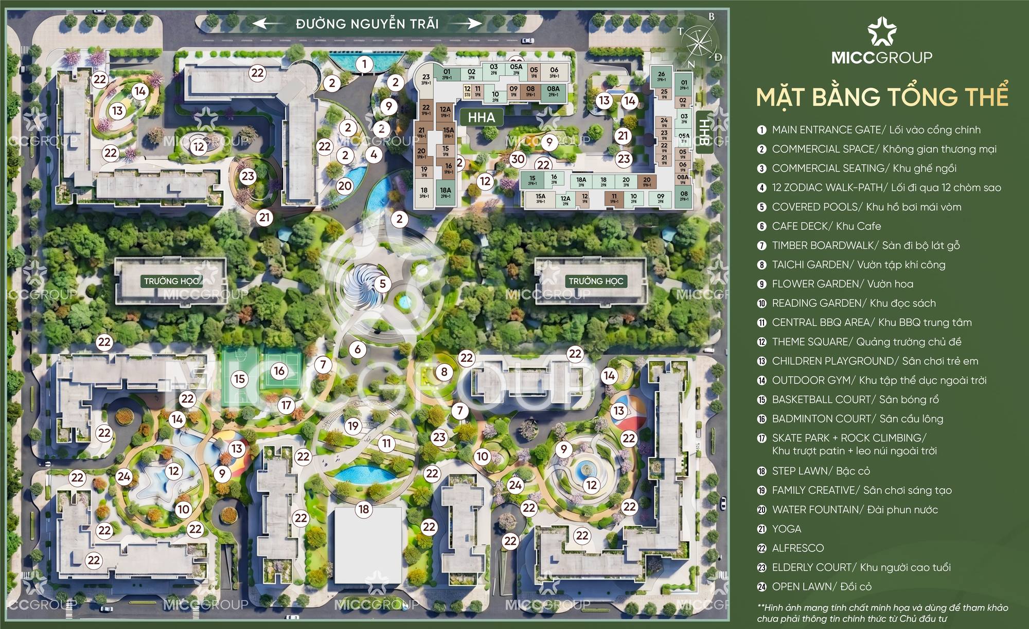 Mặt bằng tiện ích Hanoi Seasons Garden